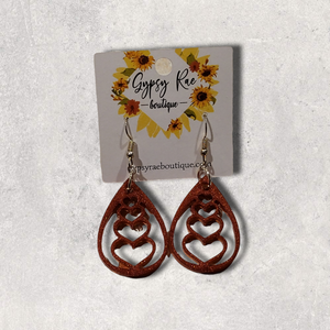 Heart Teardrop Resin Earrings - Gypsy Rae Boutique, LLC