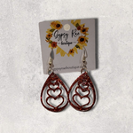 Load image into Gallery viewer, Heart Teardrop Resin Earrings - Gypsy Rae Boutique, LLC
