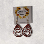 Charger l&#39;image dans la galerie, Heart Teardrop Resin Earrings - Gypsy Rae Boutique, LLC
