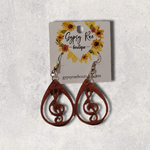 Ladda upp bild till gallerivisning, Treble Clef Resin Earrings - Gypsy Rae Boutique, LLC
