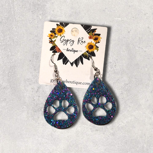 Paw Print Resin Earrings - Gypsy Rae Boutique, LLC