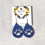 Kép betöltése a galériamegjelenítőbe: Paw Print Resin Earrings - Gypsy Rae Boutique, LLC
