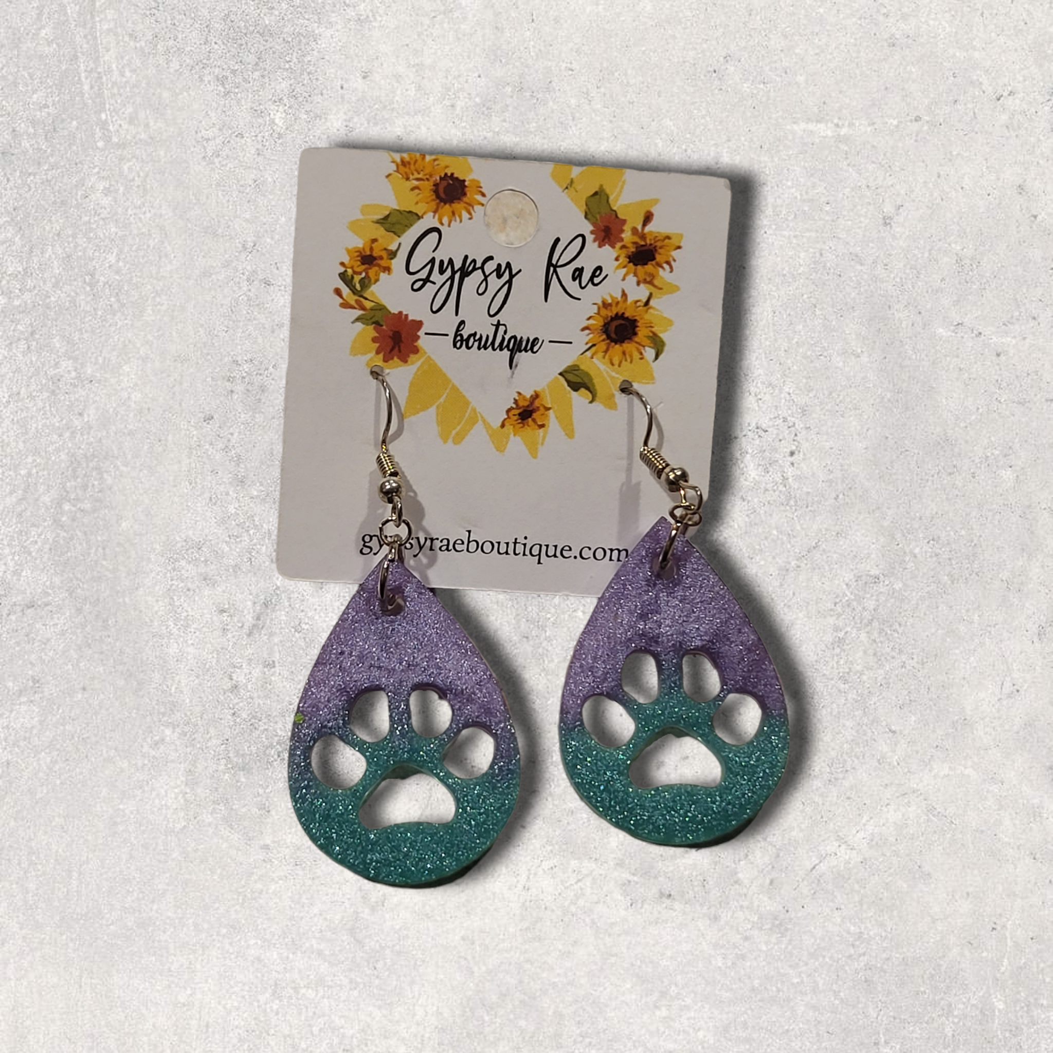 Paw Print Resin Earrings - Gypsy Rae Boutique, LLC