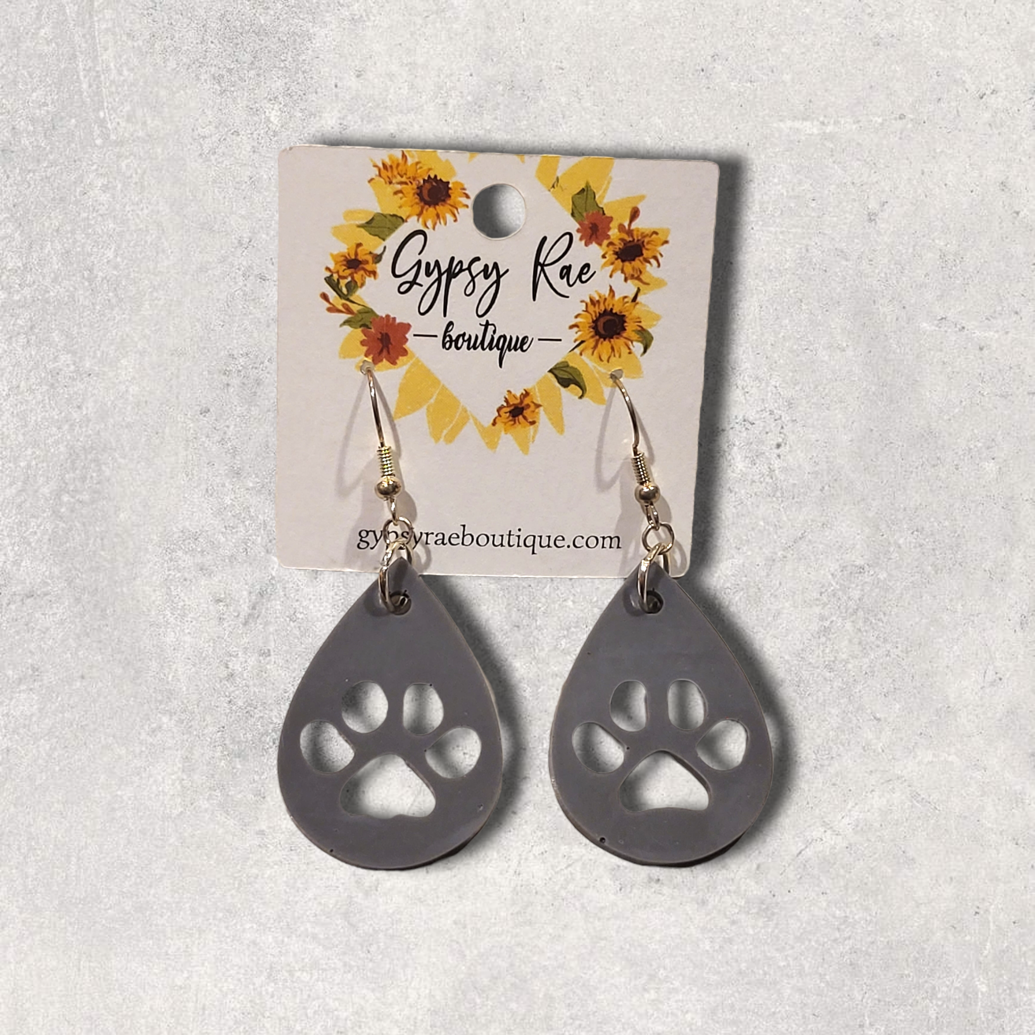 Paw Print Resin Earrings - Gypsy Rae Boutique, LLC