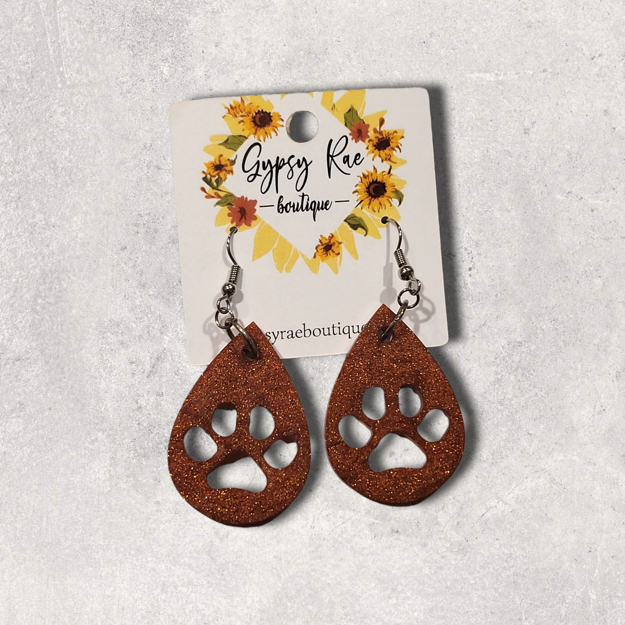 Paw Print Resin Earrings - Gypsy Rae Boutique, LLC