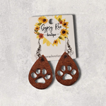 Load image into Gallery viewer, Paw Print Resin Earrings - Gypsy Rae Boutique, LLC
