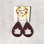 Load image into Gallery viewer, Leaf Teardrop Earrings - Gypsy Rae Boutique, LLC
