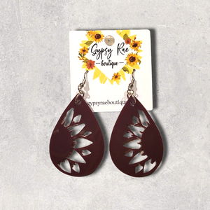 Sunflower Teardrop Earrings - Gypsy Rae Boutique, LLC