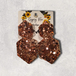 Cargar imagen en el visor de la galería, Double Hexagon Resin Statement Earrings - Gypsy Rae Boutique, LLC
