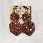 Kép betöltése a galériamegjelenítőbe: Double Hexagon Resin Statement Earrings - Gypsy Rae Boutique, LLC
