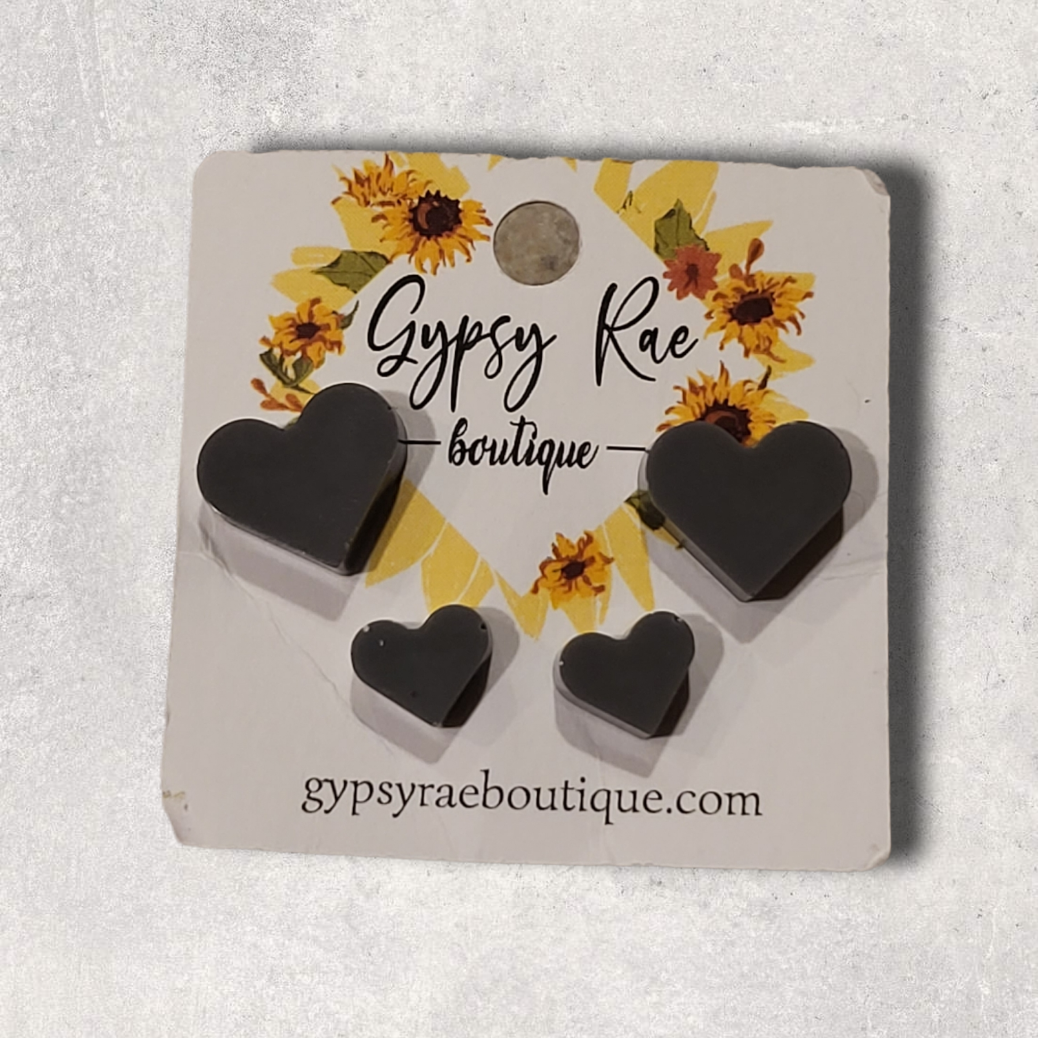 Double Heart Resin Stud Earrings - Gypsy Rae Boutique, LLC