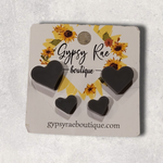 Charger l&#39;image dans la galerie, Double Heart Resin Stud Earrings - Gypsy Rae Boutique, LLC
