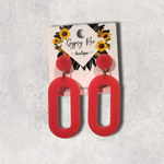 Load image into Gallery viewer, Oval Small Statement Earrings - Gypsy Rae Boutique, LLC
