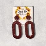 Load image into Gallery viewer, Oval Small Statement Earrings - Gypsy Rae Boutique, LLC
