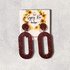 Oval Small Statement Earrings - Gypsy Rae Boutique, LLC