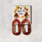 Kép betöltése a galériamegjelenítőbe: Oval Small Statement Earrings - Gypsy Rae Boutique, LLC
