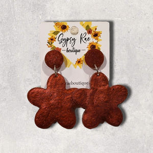 Flower Resin Statement Earrings - Gypsy Rae Boutique, LLC