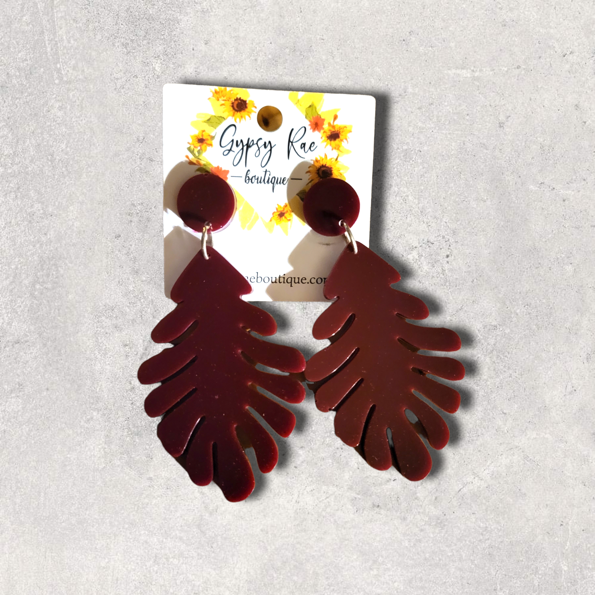 Leaf Resin Earrings - Gypsy Rae Boutique, LLC