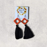 Load image into Gallery viewer, Tassel Resin Earrings - Gypsy Rae Boutique, LLC
