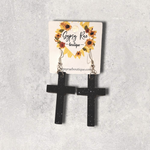 Kép betöltése a galériamegjelenítőbe: Cross Resin Earrings - Gypsy Rae Boutique, LLC
