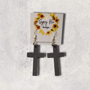 Cross Resin Earrings - Gypsy Rae Boutique, LLC