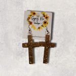 Kép betöltése a galériamegjelenítőbe: Cross Resin Earrings - Gypsy Rae Boutique, LLC
