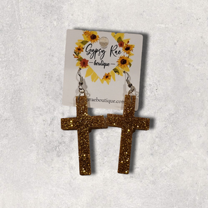 Cross Resin Earrings - Gypsy Rae Boutique, LLC