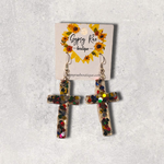 Cargar imagen en el visor de la galería, Cross Resin Earrings - Gypsy Rae Boutique, LLC
