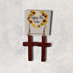 Load image into Gallery viewer, Cross Resin Earrings - Gypsy Rae Boutique, LLC
