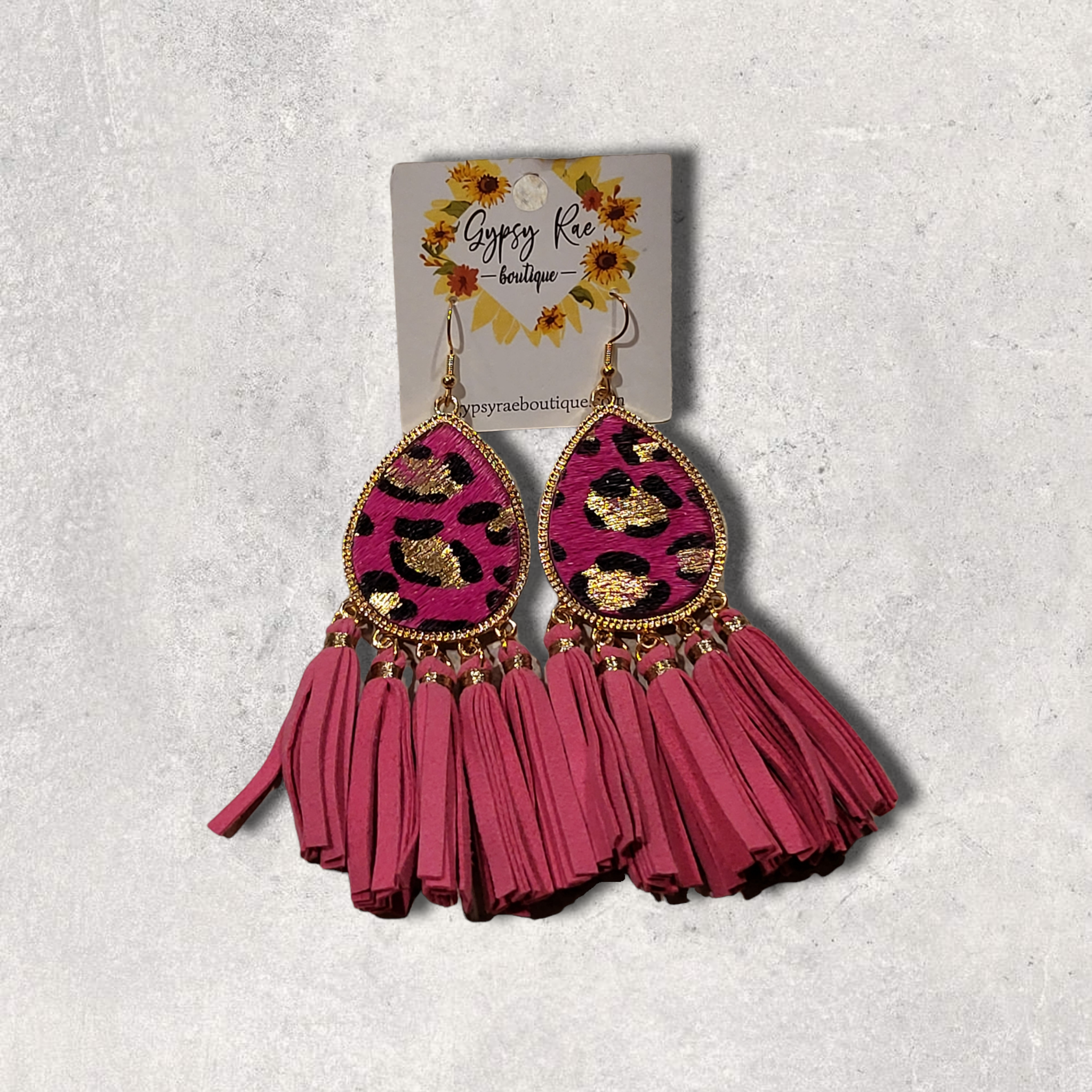 Cow Fringe Earrings - Gypsy Rae Boutique, LLC