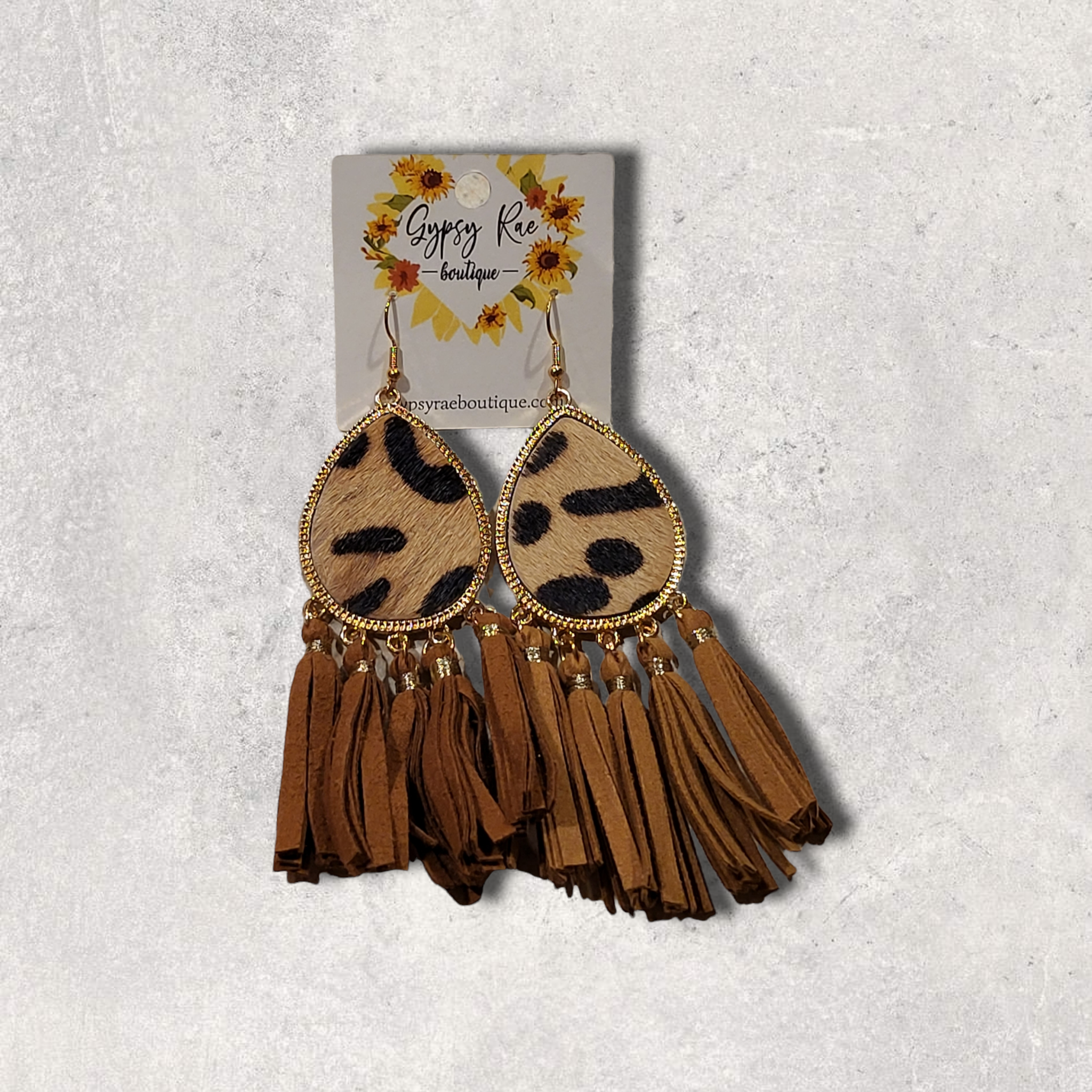 Cow Fringe Earrings - Gypsy Rae Boutique, LLC