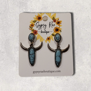 Horn Turquoise earrings - Gypsy Rae Boutique, LLC