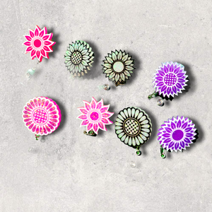 Sunflower Badge Reels - Gypsy Rae Boutique, LLC