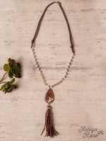 Carregar imagem no visualizador da galeria, Call Me Crazy Brown Leather Necklace - Gypsy Rae Boutique, LLC
