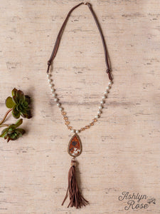 Call Me Crazy Brown Leather Necklace - Gypsy Rae Boutique, LLC