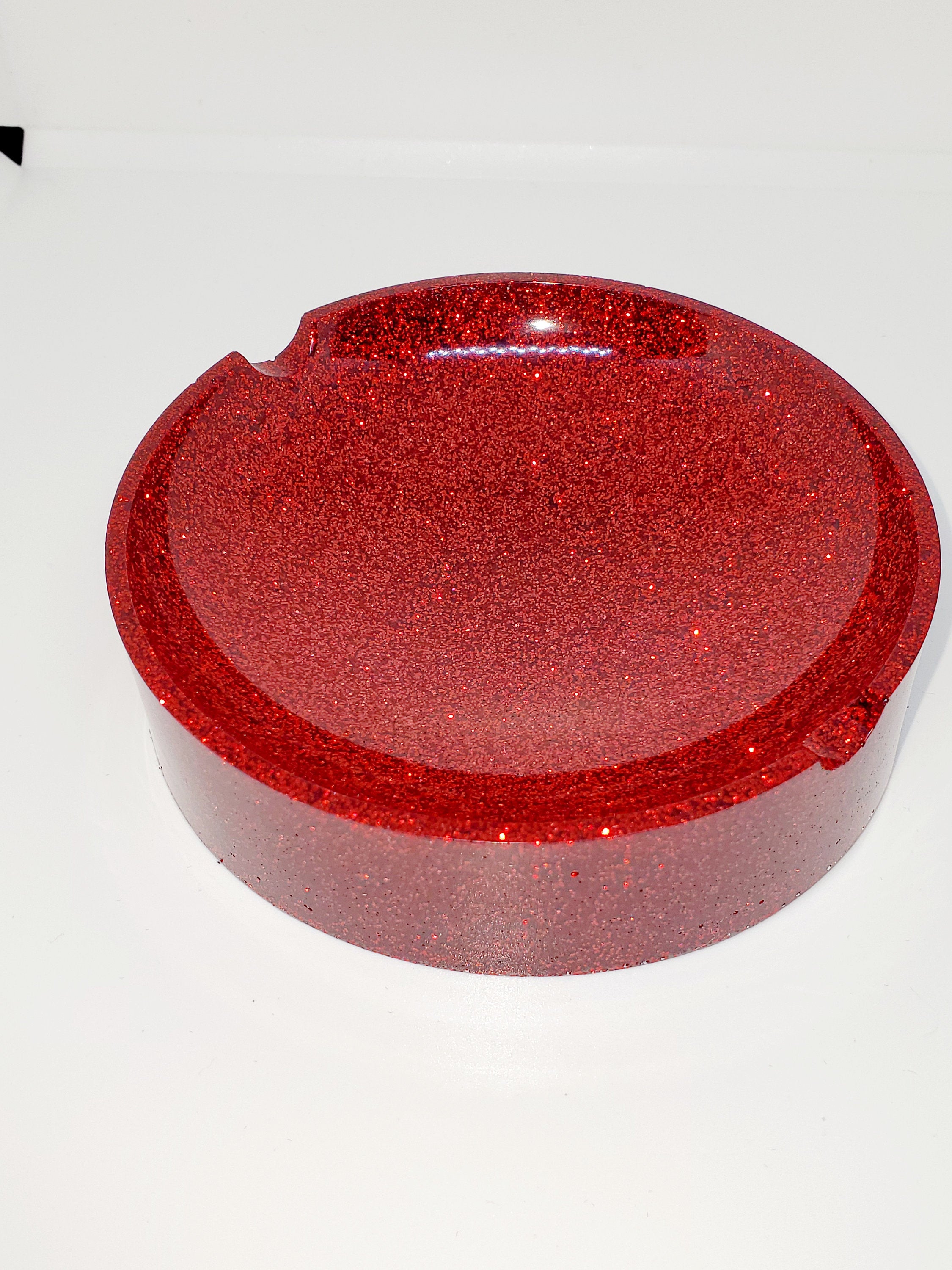 Red Glitter Soap Dish or Ash Tray - Gypsy Rae Boutique