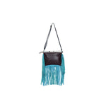 Load image into Gallery viewer, Crossbody Teal Leather Cowhide - Gypsy Rae Boutique, LLC
