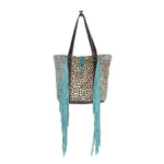 Ladda upp bild till gallerivisning, Teal Leather Cheetah Purse - Gypsy Rae Boutique, LLC
