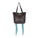 Ladda upp bild till gallerivisning, Teal Leather Cheetah Purse - Gypsy Rae Boutique, LLC
