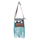 Carregar imagem no visualizador da galeria, Effervescence Teal Cowhide Leather Crossbody - Gypsy Rae Boutique, LLC
