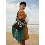 Carregar imagem no visualizador da galeria, Effervescence Teal Cowhide Leather Crossbody - Gypsy Rae Boutique, LLC
